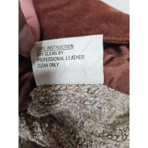 Vtg Territory Ahead 90's Leather Gilet Vest Mens Medium Brown Lining Western - Picture 5 of 10